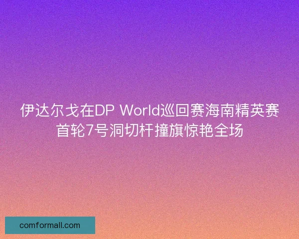 伊达尔戈在DP World巡回赛海南精英赛首轮7号洞切杆撞旗惊艳全场